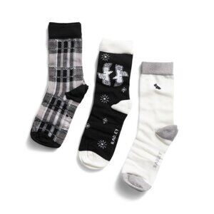 RADLEY LONDON Ash 3pk Check Socks